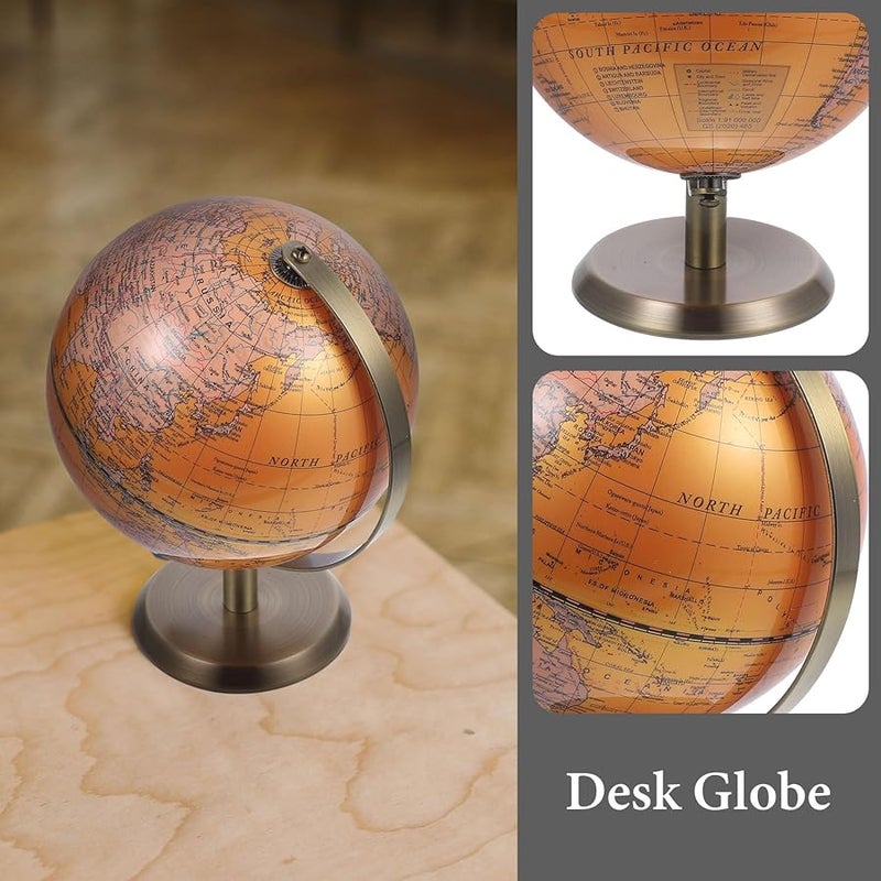 كرة أرضية من الأي بي إس والسبائك مع قاعدة متينة أداة تعليمية لتدريس الجغرافيا على سطح المكتب - Image 4